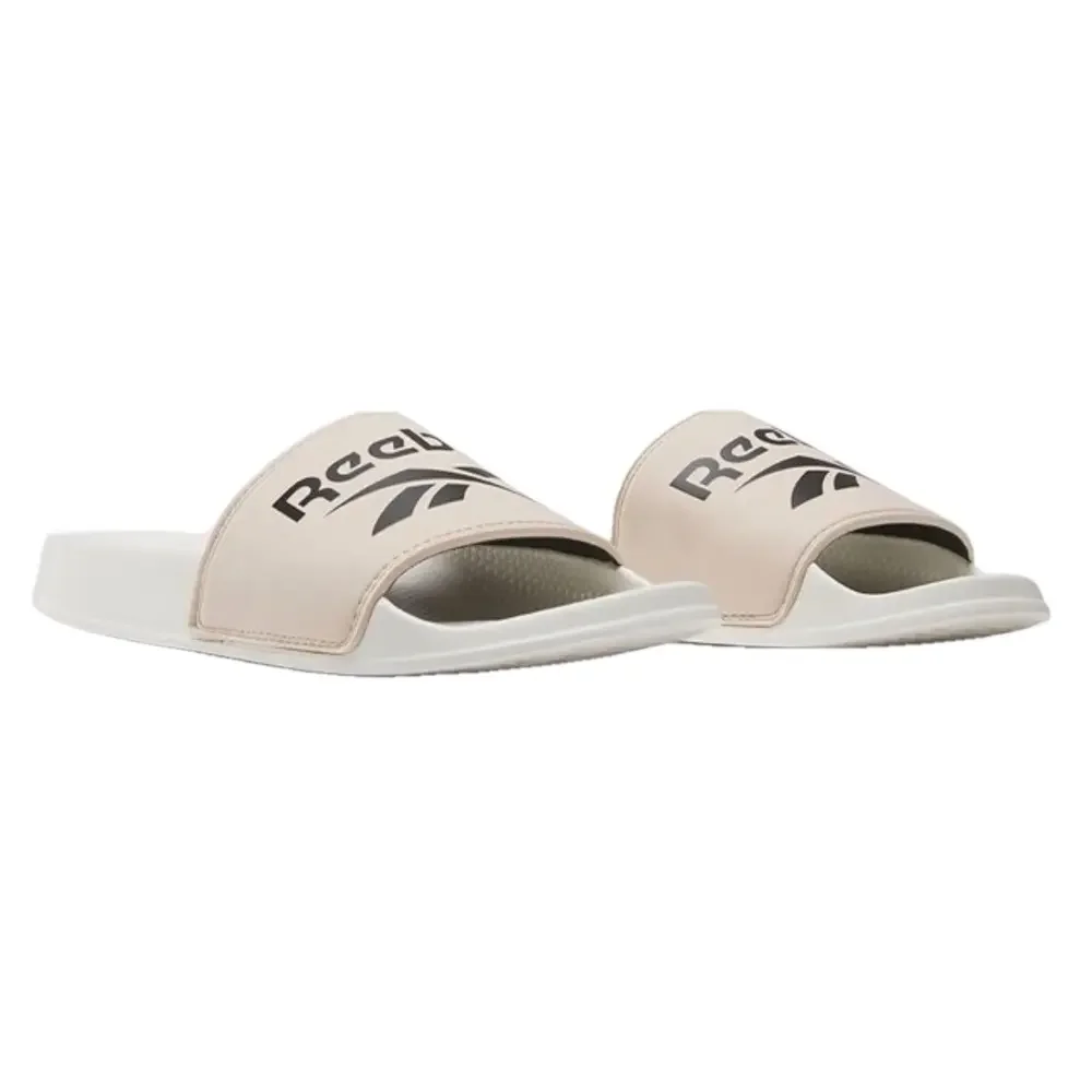 REEBOK Fulgere Slide Sandal Chalk Soft Ecru Black Logo Mens 11 Womens 12 NWT